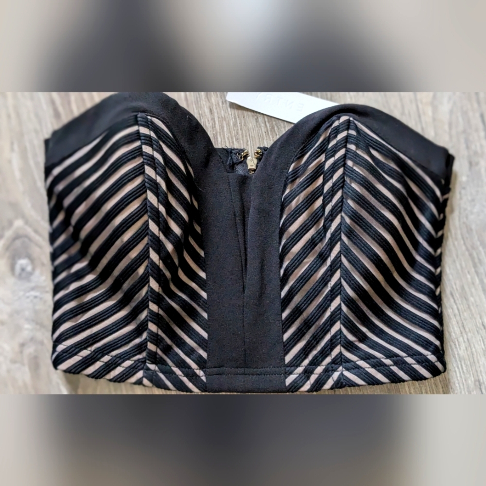 Stripe Bandeau top